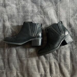 Black Leather Ankle Boots
